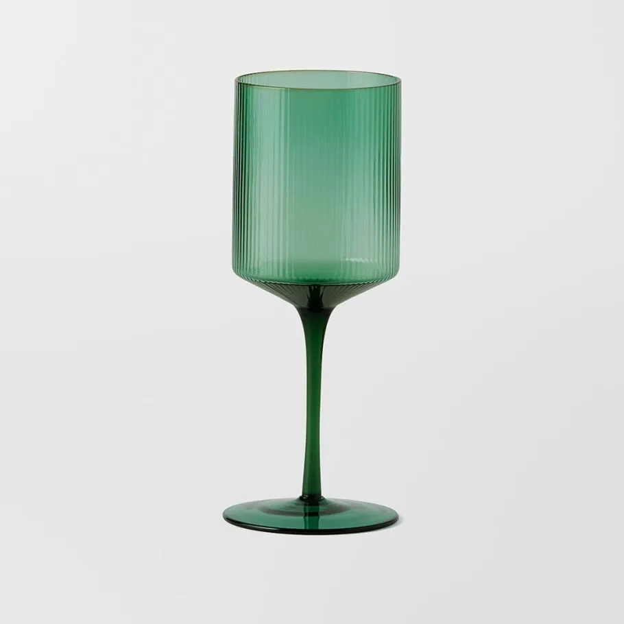 Fern Green Ripple Wine Glass - 415ml