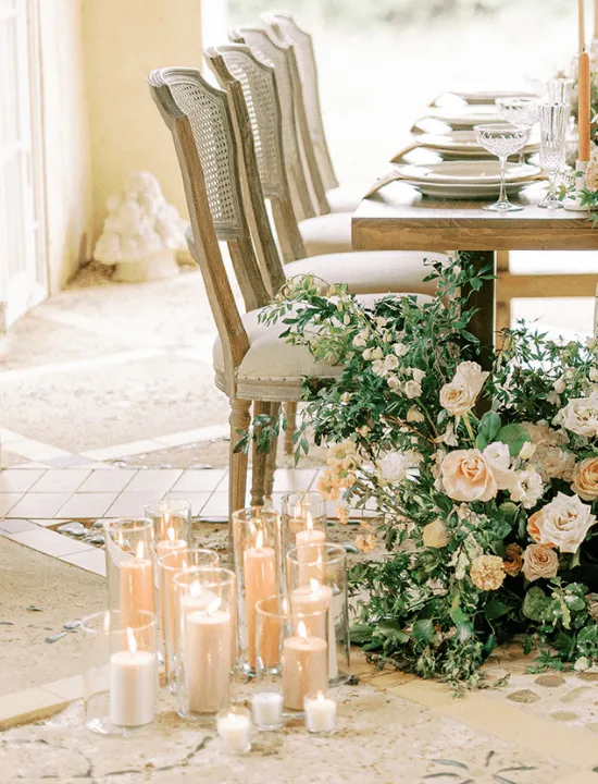 Sofia Pillar 5cm Candles and 5.8cm Glass Cylinder