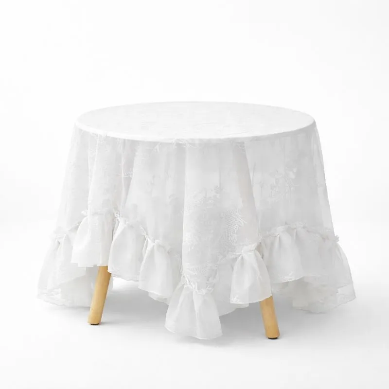 The Miss Heirloom Lace ruffle table cloth