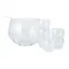 Glass Punch Bowl Set - 8 Glasses rippled