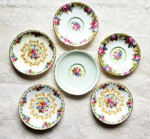 Vintage Saucers - Mismatched