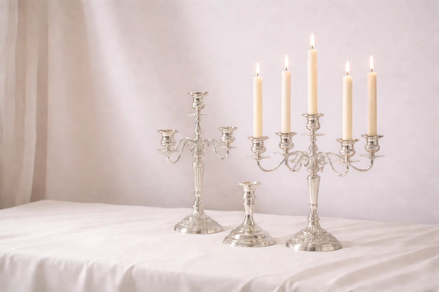 Sterling Grace Candelabra Collection — Silver