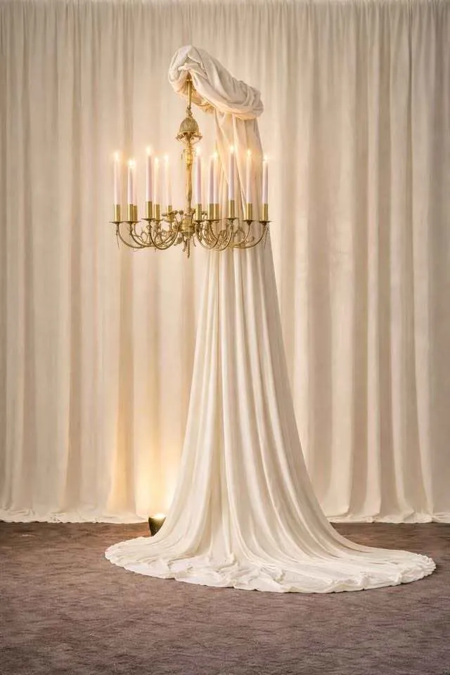 Louis XVI Style - Brass Vintage Bow Chandelier