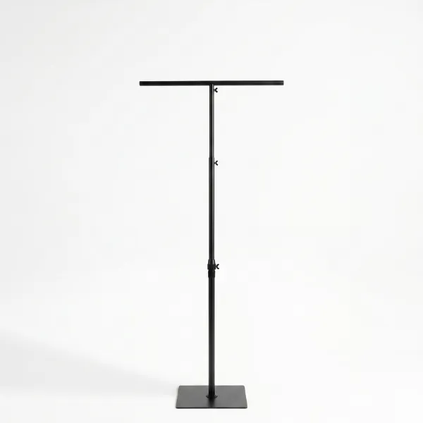 Metal T-Shape Backdrop & Sign Stand | Black | Extendable 1m–3m