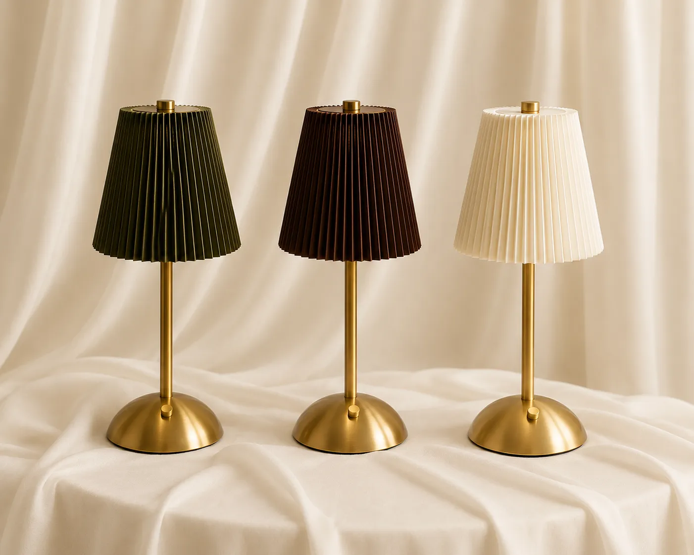 Pleated LED Table Lamps