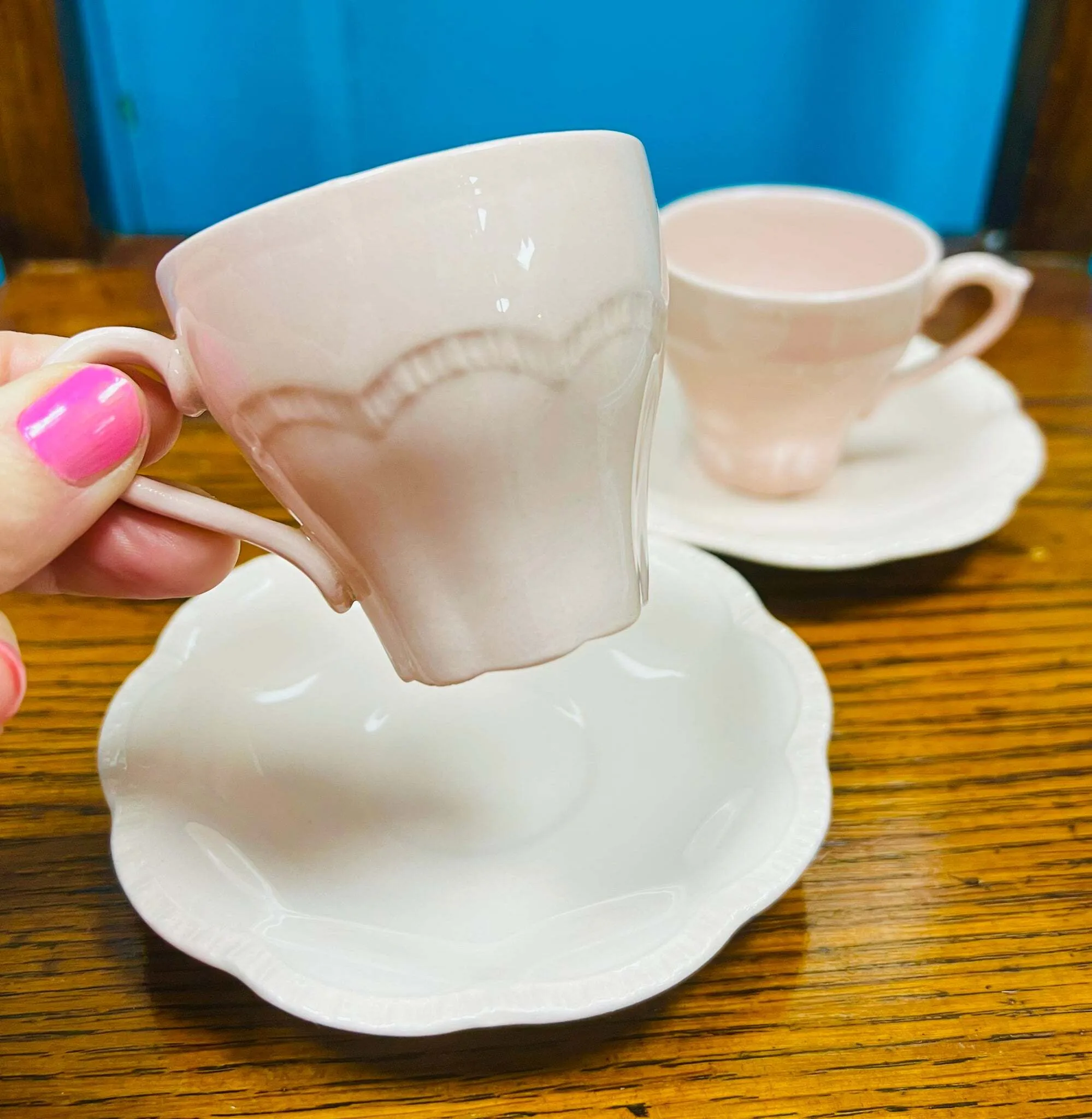  Meakin "Rosa" Pink -  teacup and saucer