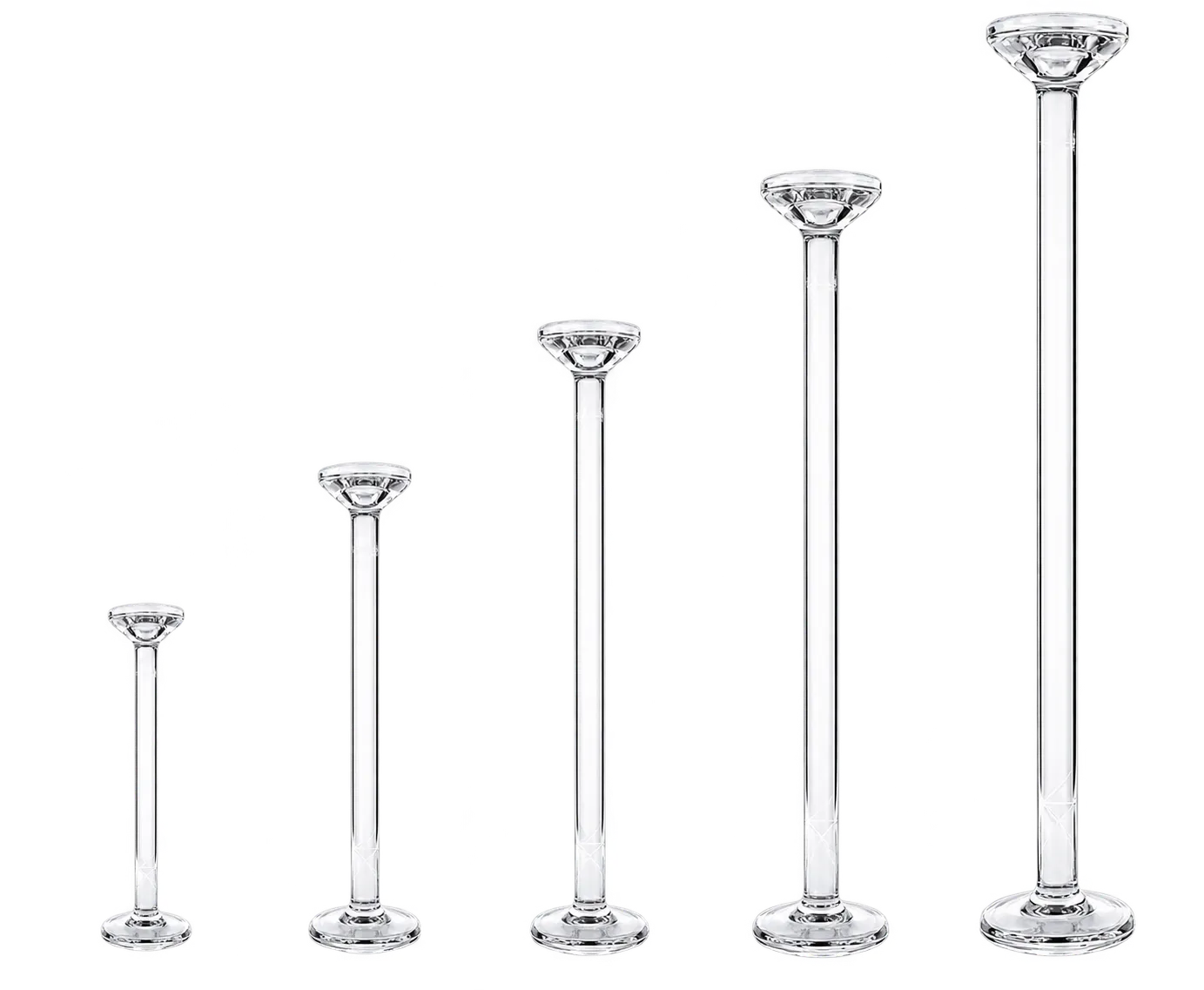 Galleria Crystal Candle Holder | Pillar + Taper
