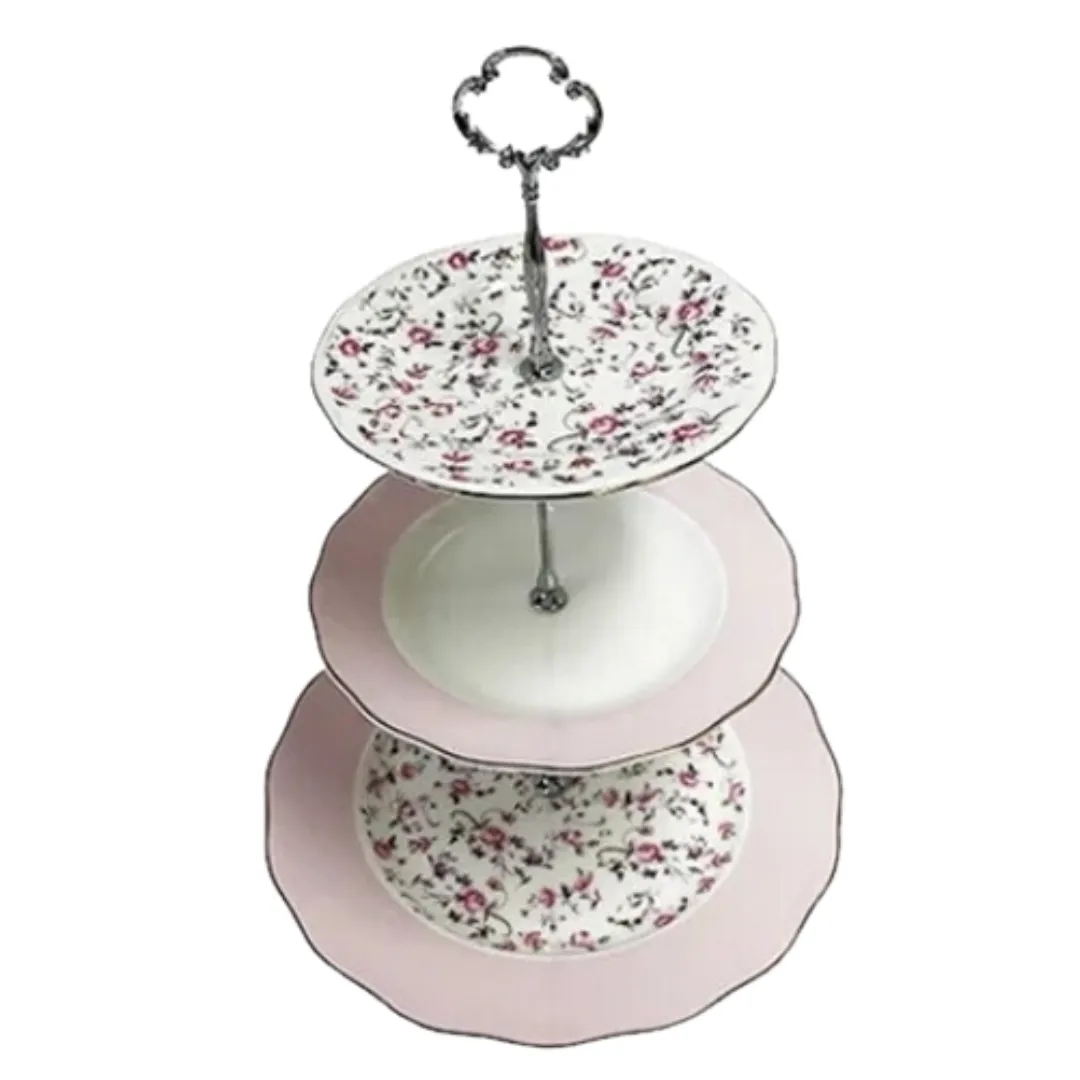 Royal Albert "Confetti rose" 3 Tier Cake Stand