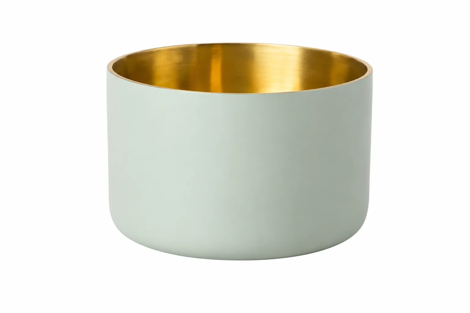 SAGE GOLD TEALIGHT HOLDER | MATTE