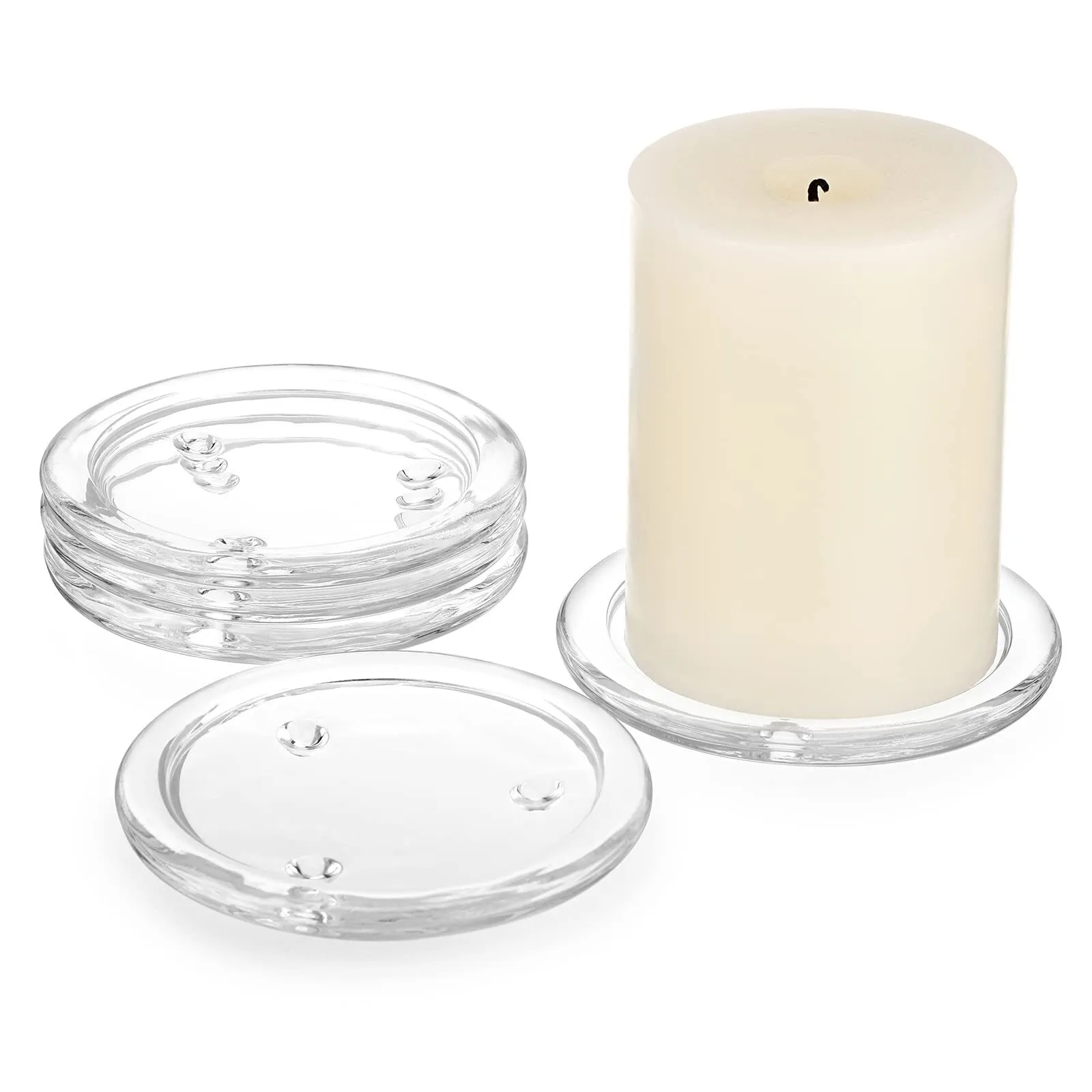Pillar candle base plate
