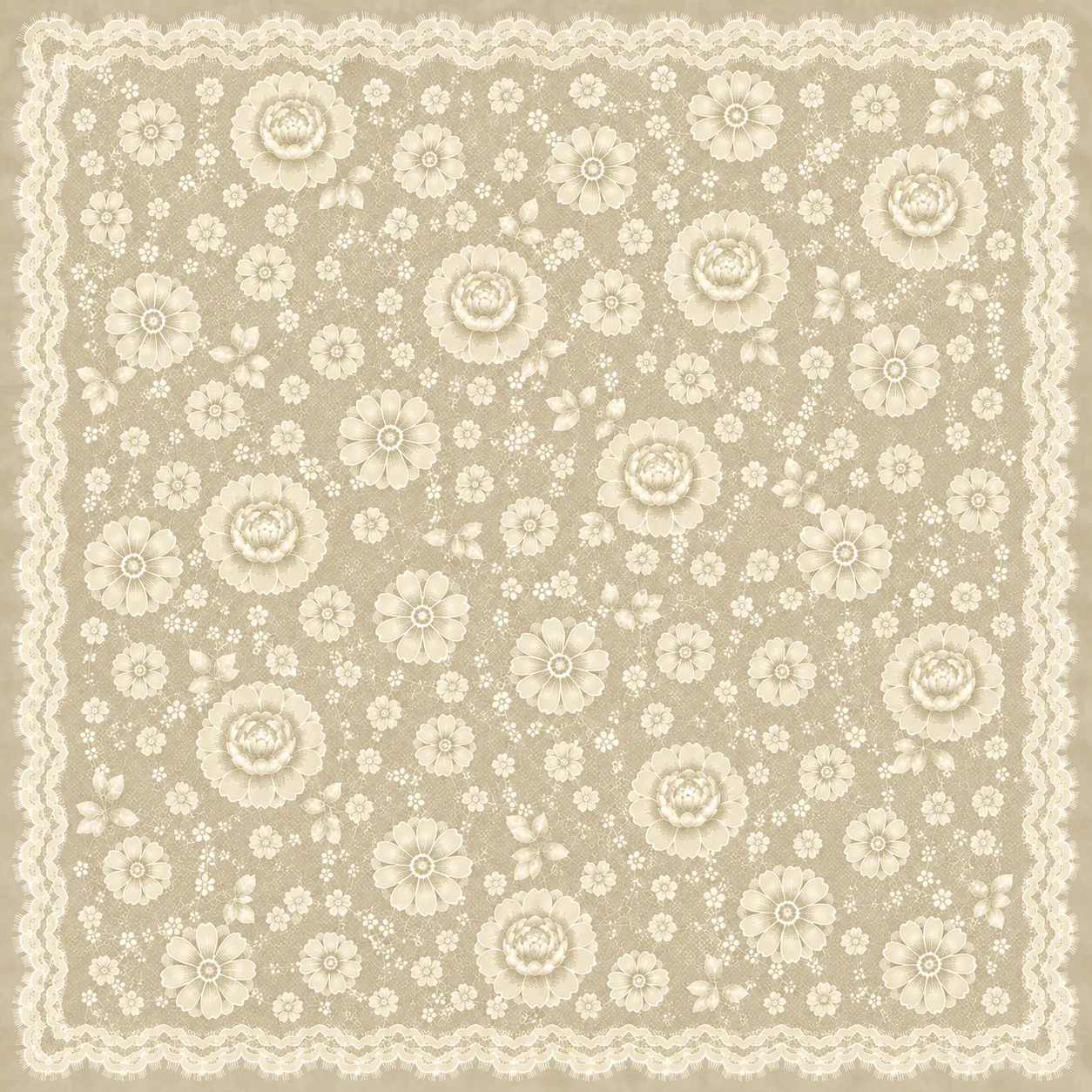 The Lace Series - Le Carré Satin – 50 × 50 cm