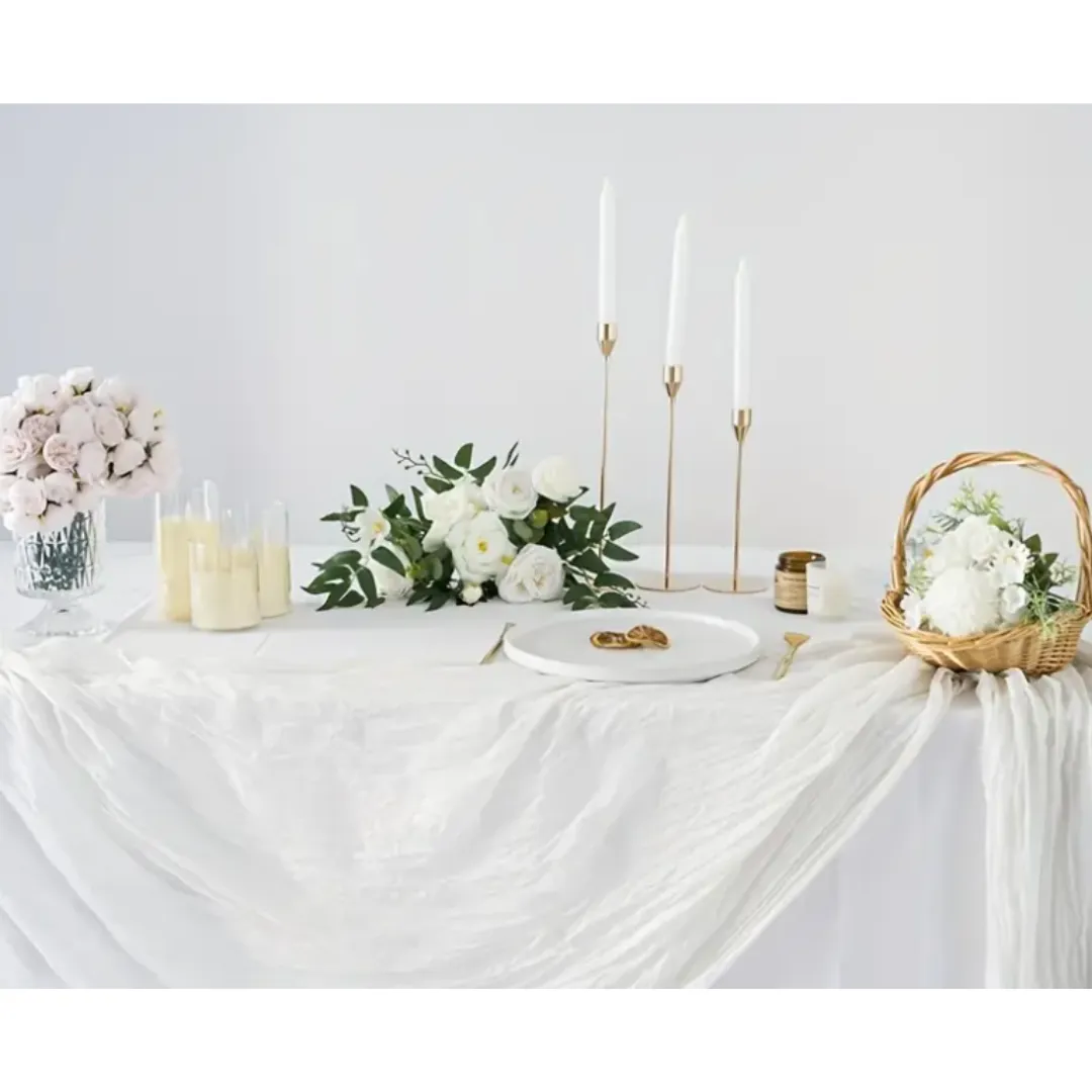 Natural Muslin Table Runner - 3mtr
