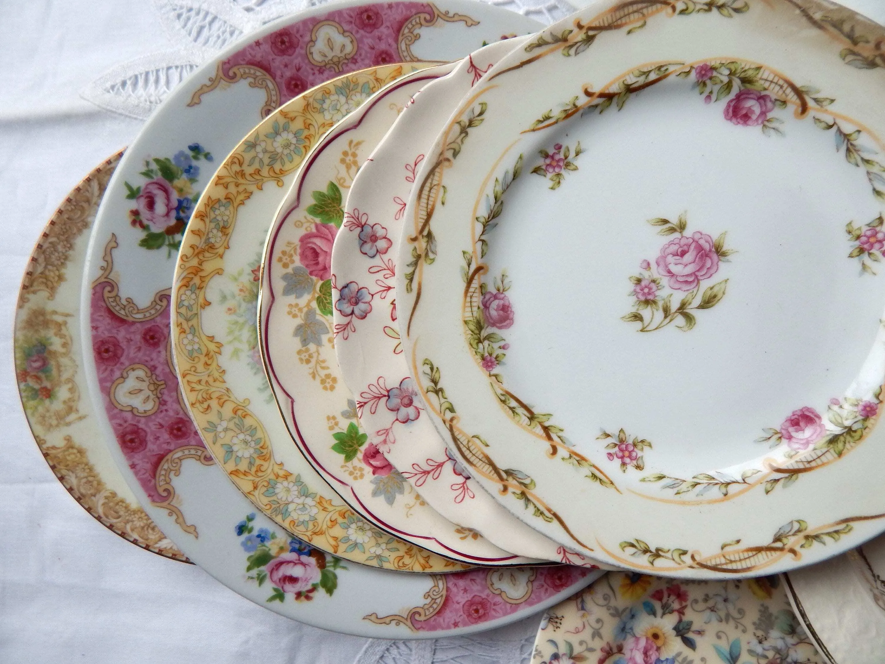 Assorted Vintage Fancy Plates - Side Plate/Cake plate
