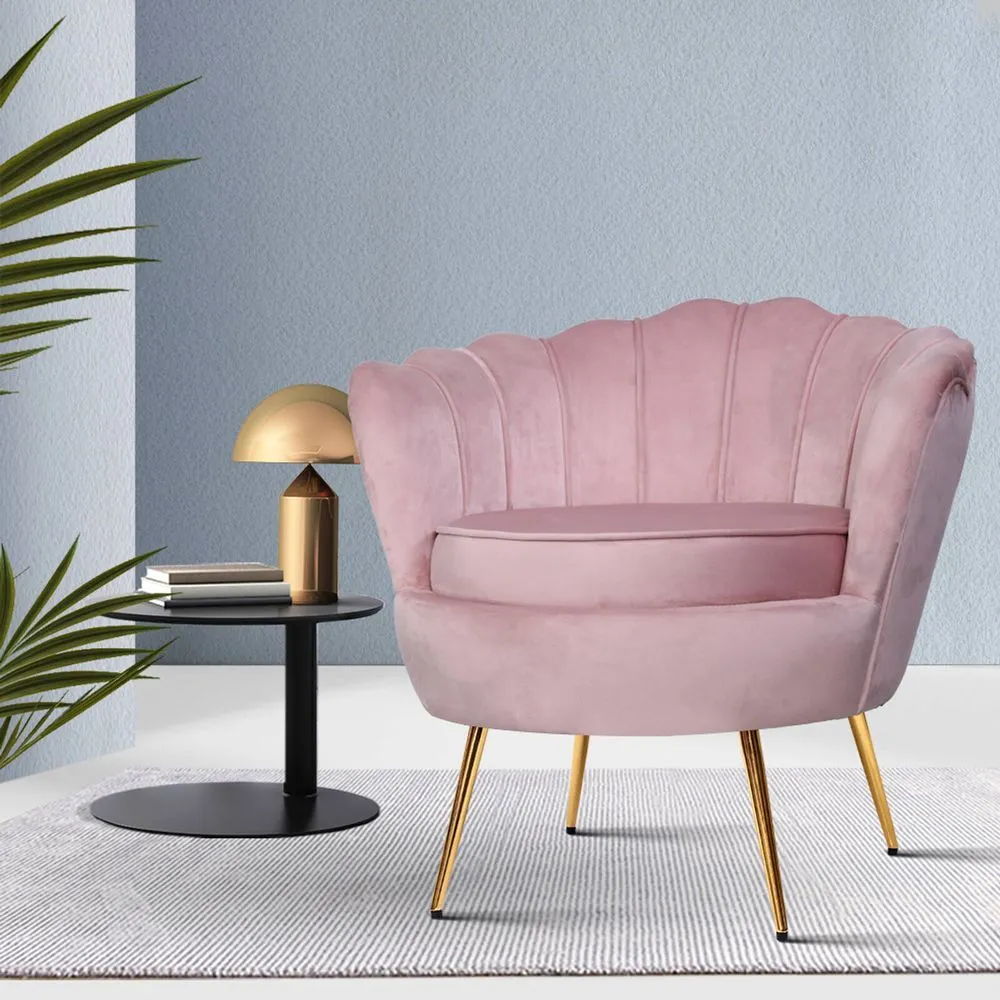 Pink Lady Velvet Chair