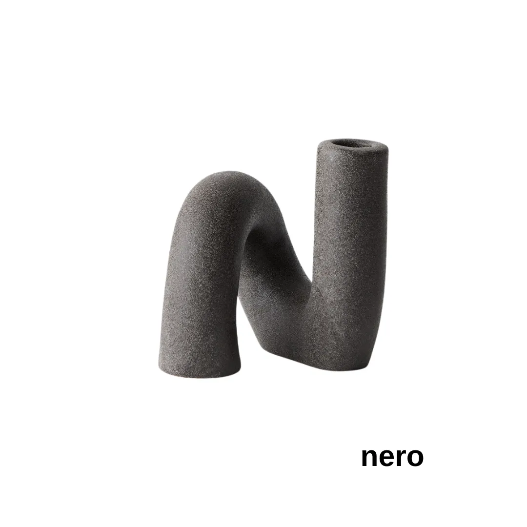 S Ceramic Candle Holder