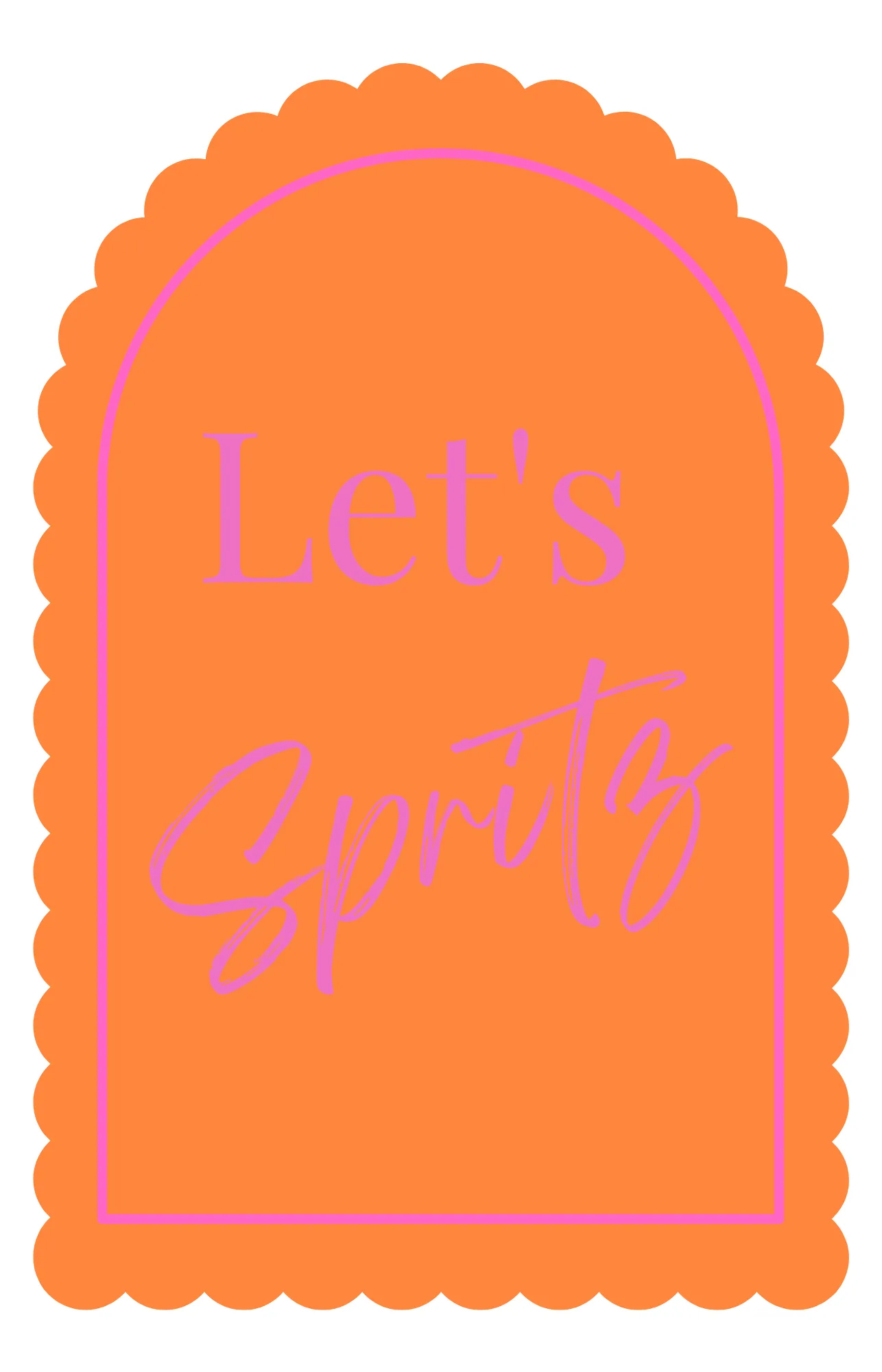 "Let's Spritz" Acrylic Bar Sign 