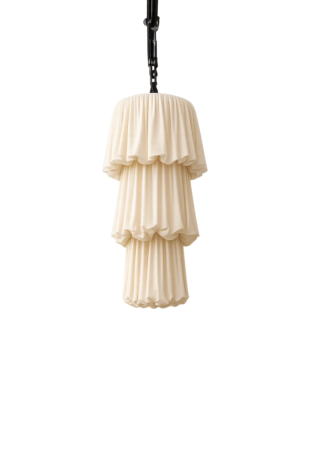 Chandelier Drape Hoops with draped fabric