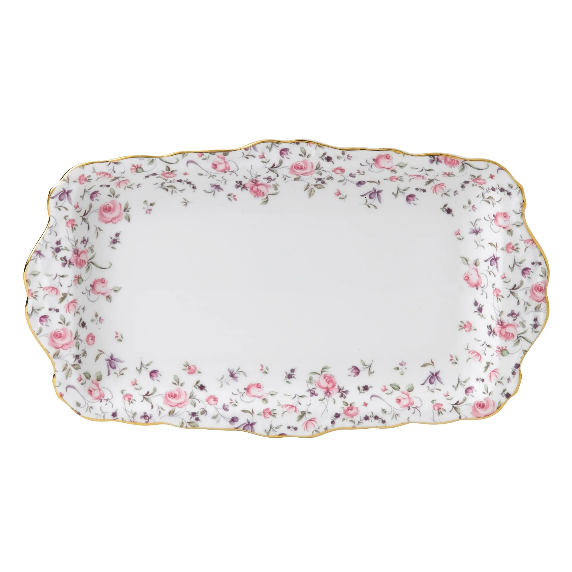 Royal Albert "Rose Confetti" Sandwich Tray