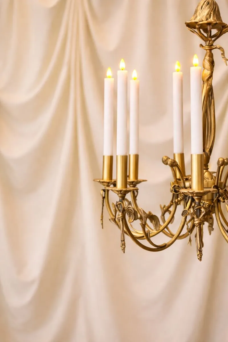 Louis XVI Style - Brass Vintage Bow Chandelier