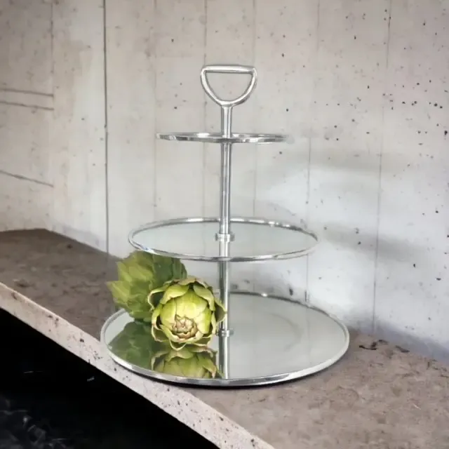 SILVER CAKE STANDS - 2 & 3 TIER
