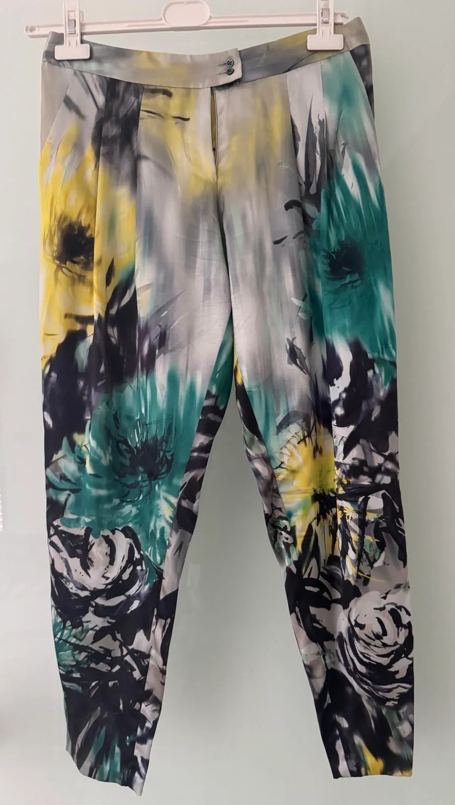 Hedvábné vzorované kalhoty DitaFil