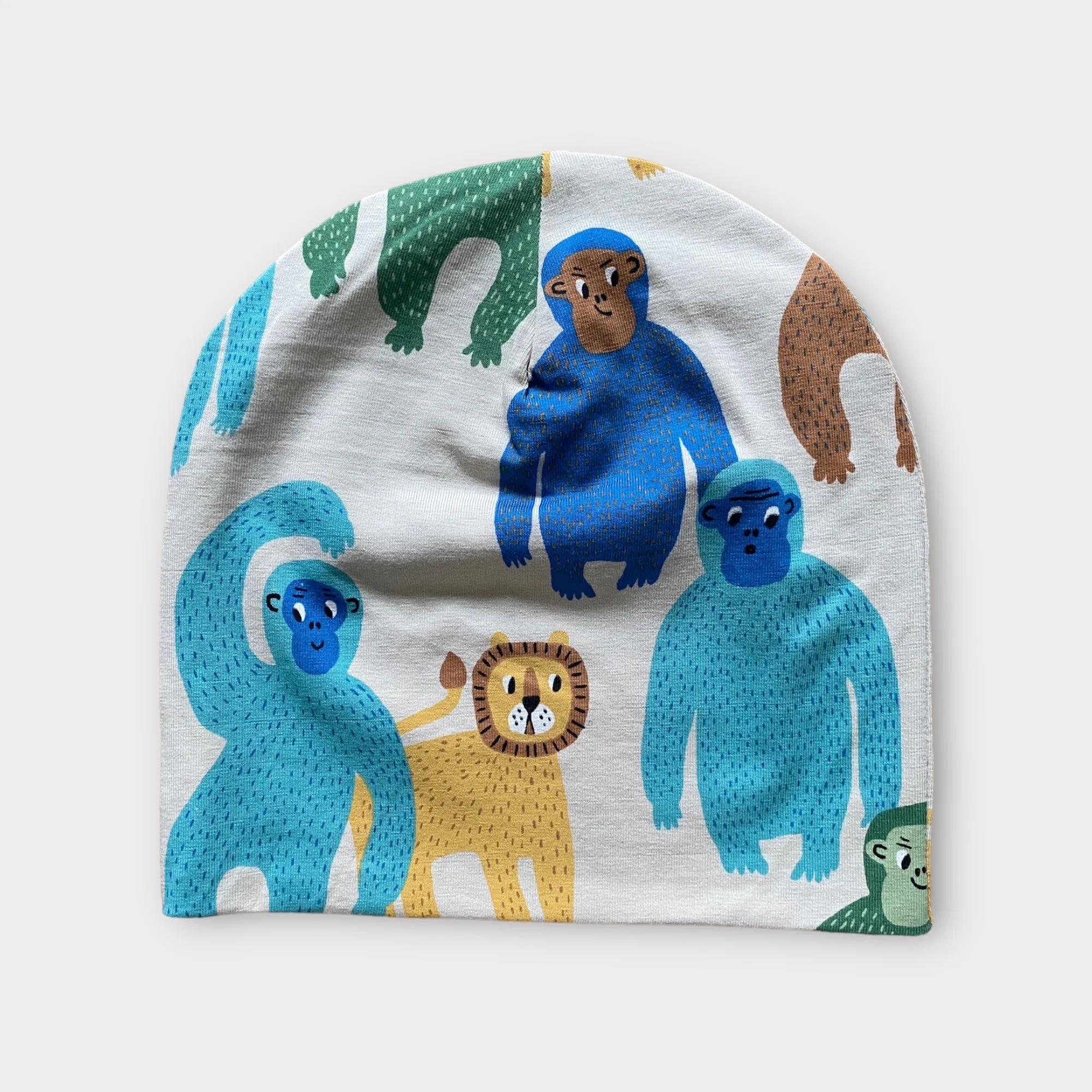 Žerzejová čepice se zvířátky