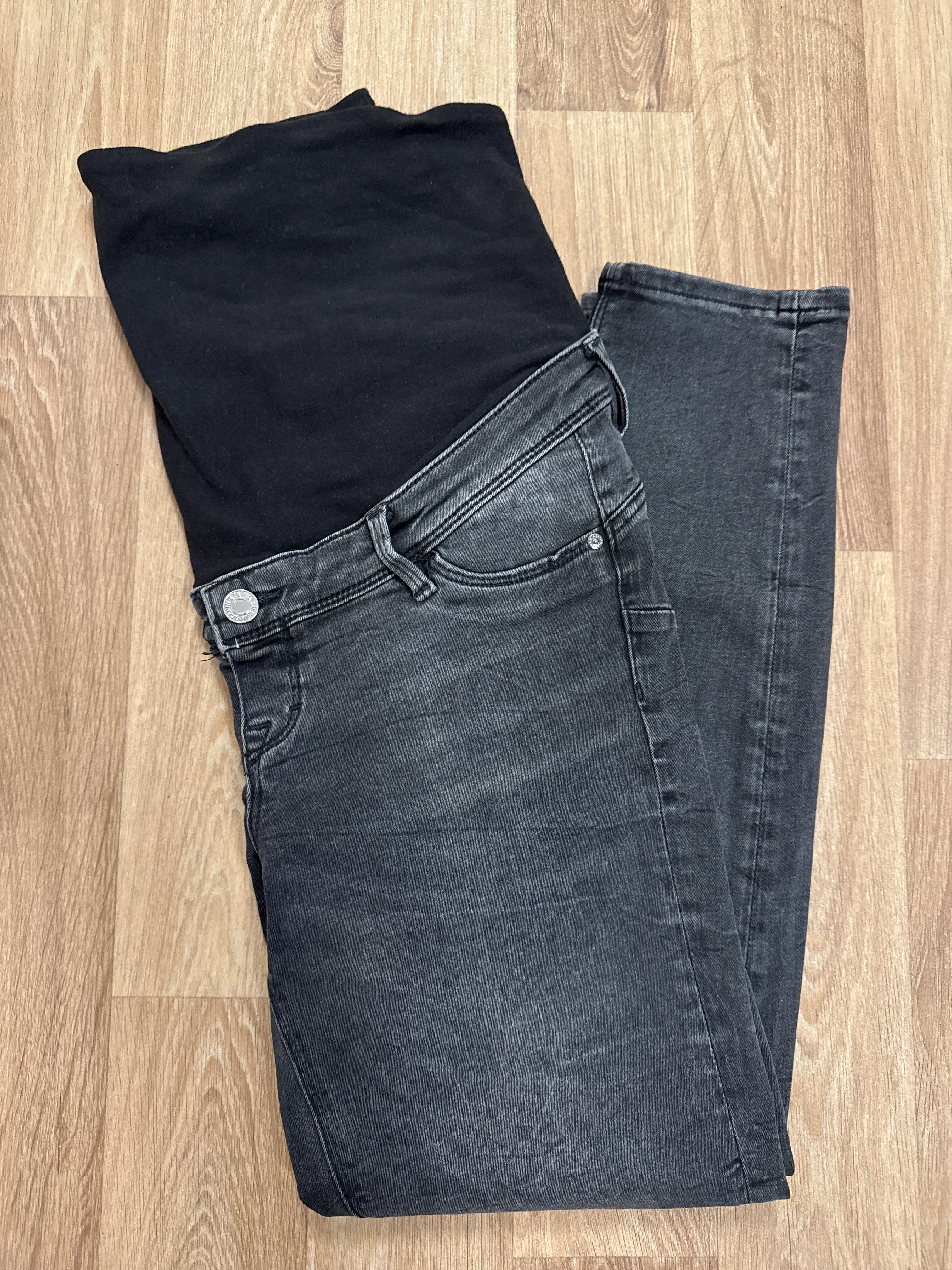 Antracitové těhotenské džíny