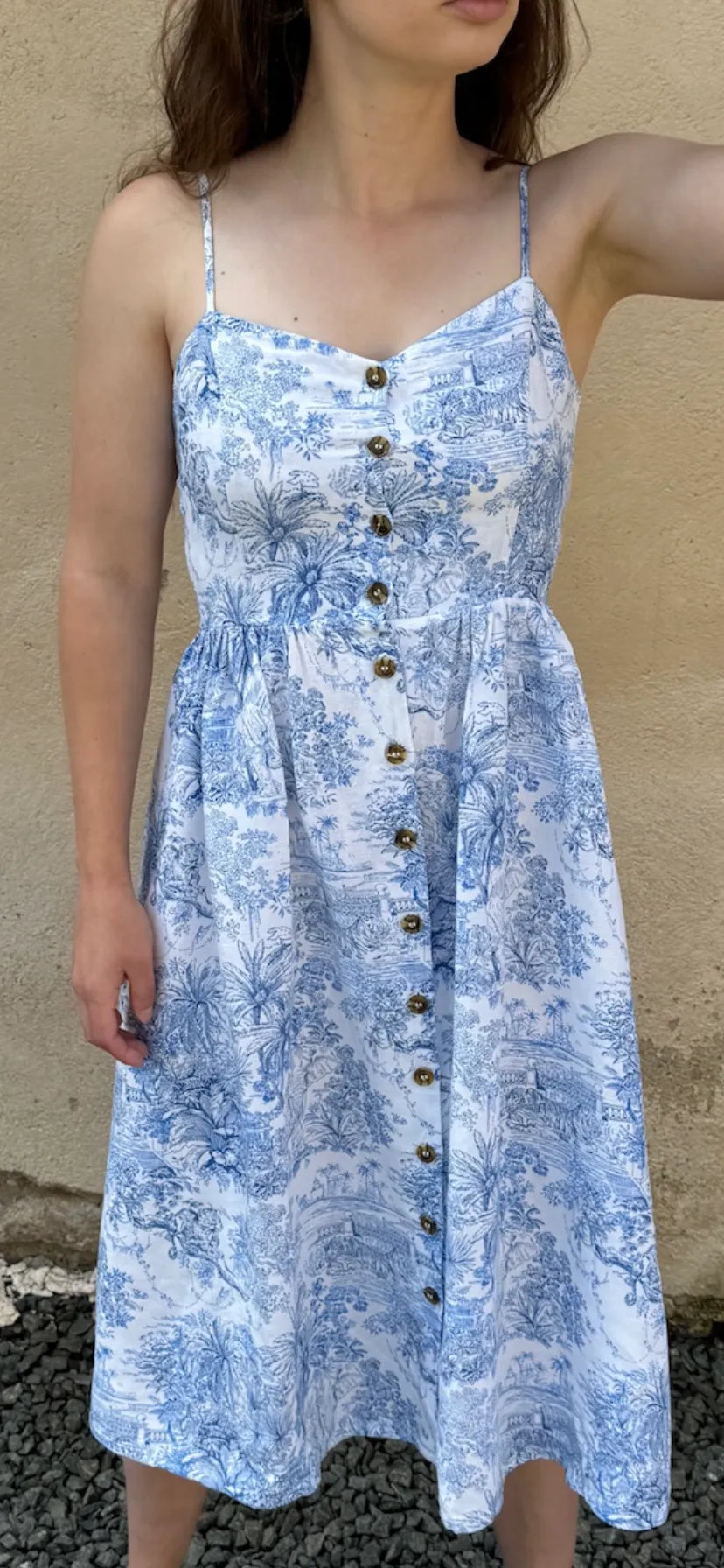 Modrobílé letní šaty