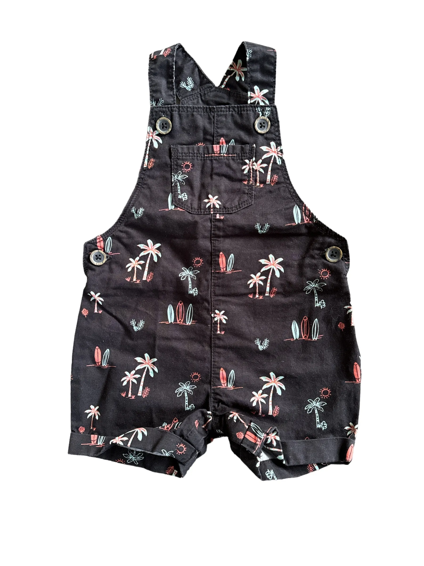 Černé beach šortky s laclem