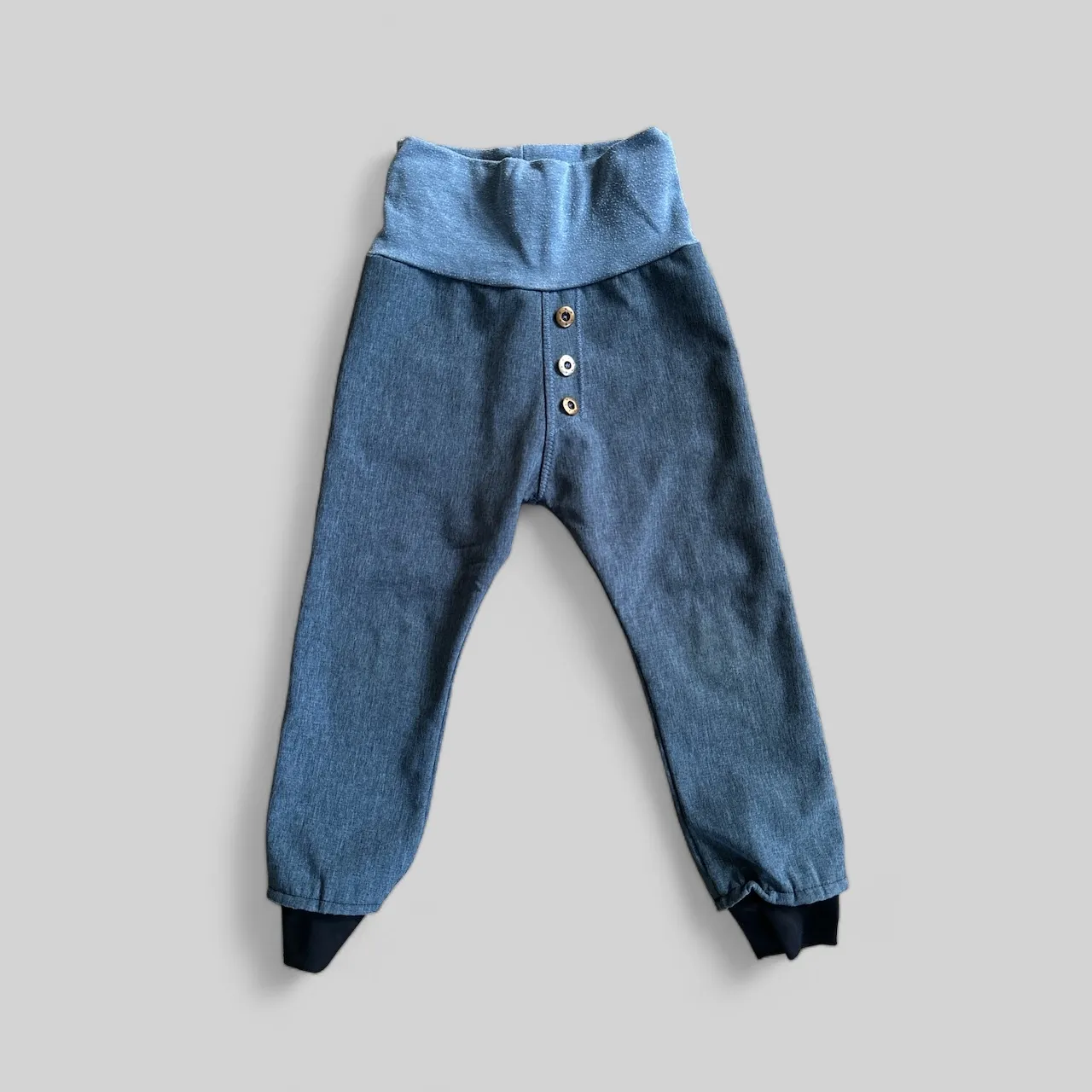 Modré softshellové kalhoty