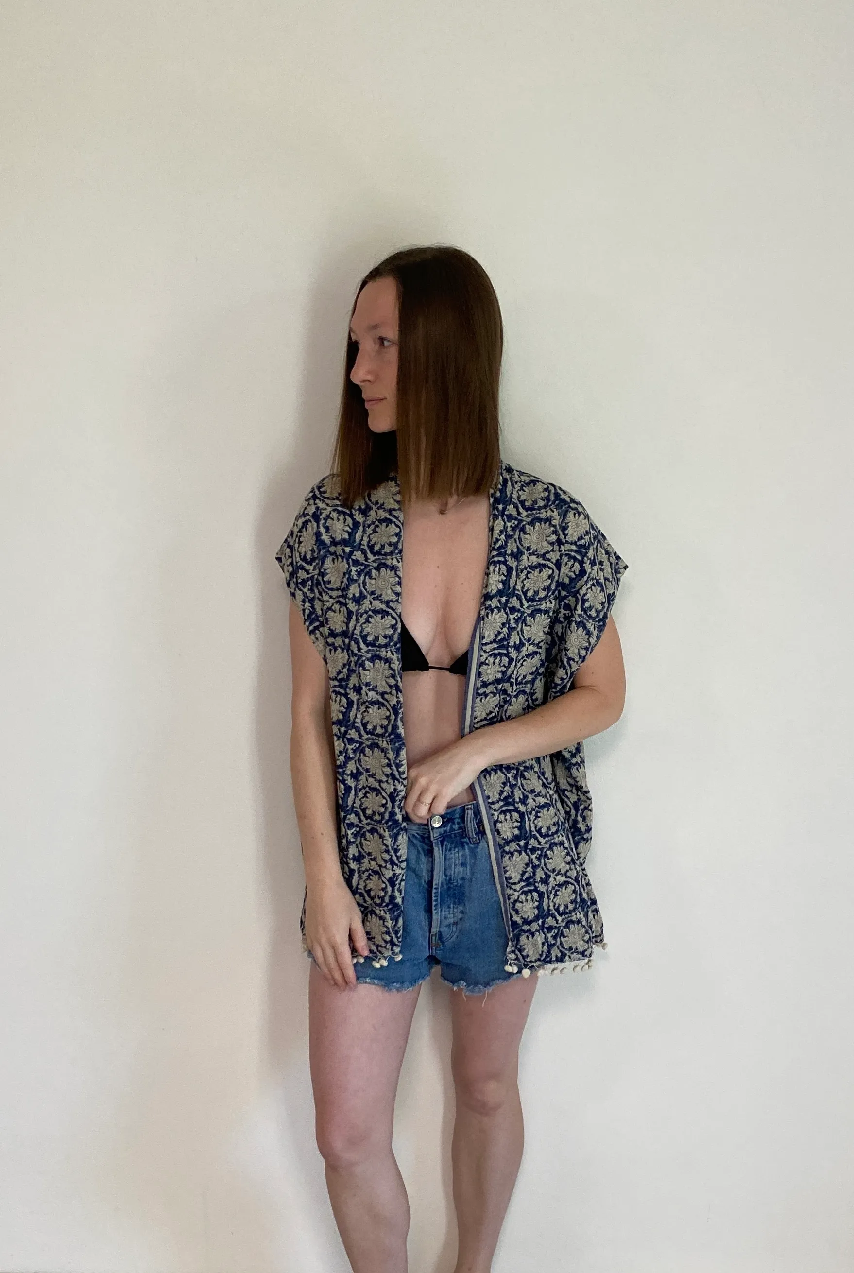 Oboustranné letní pončo