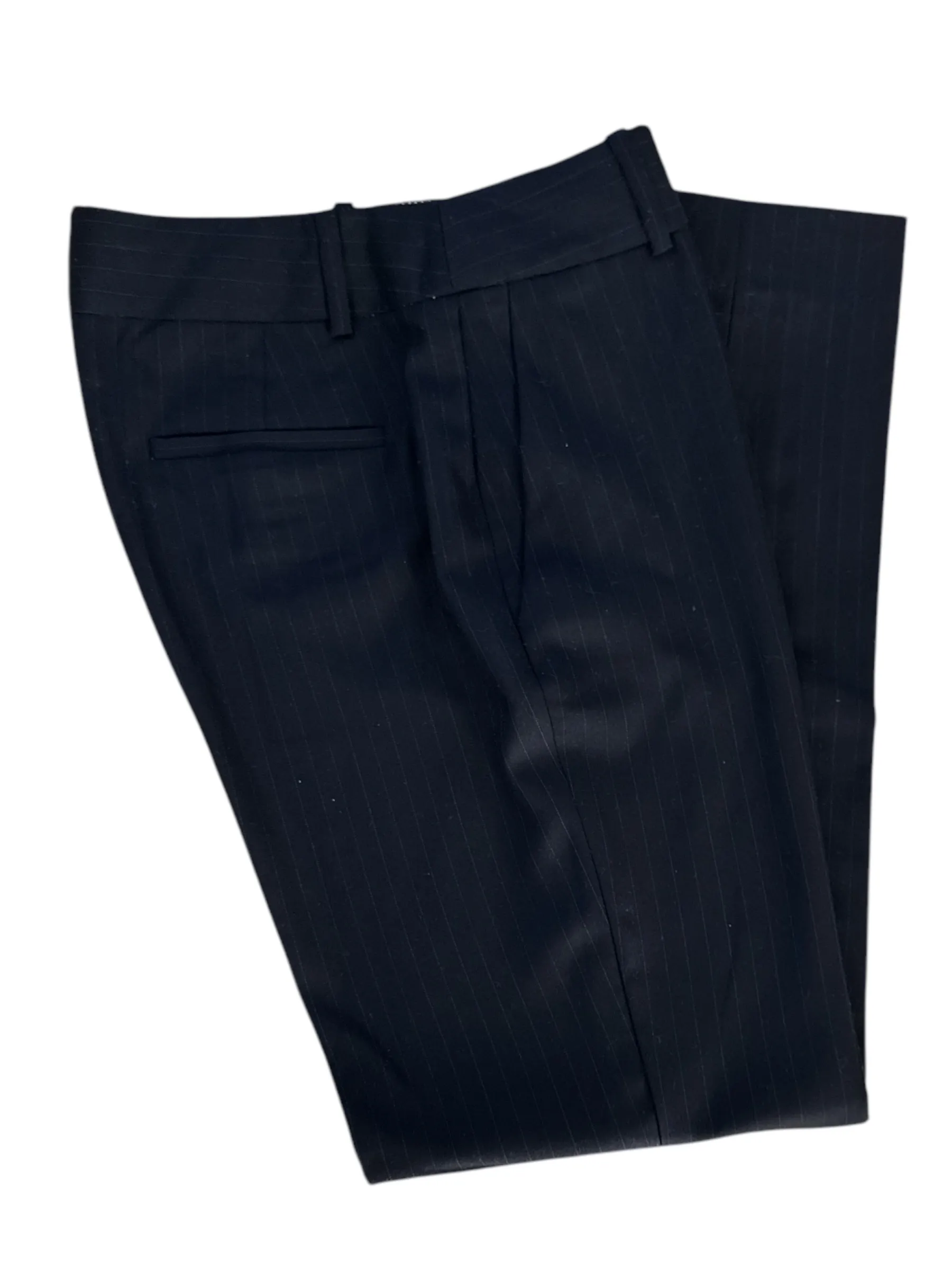 Pruhované formální vlněné kalhoty 