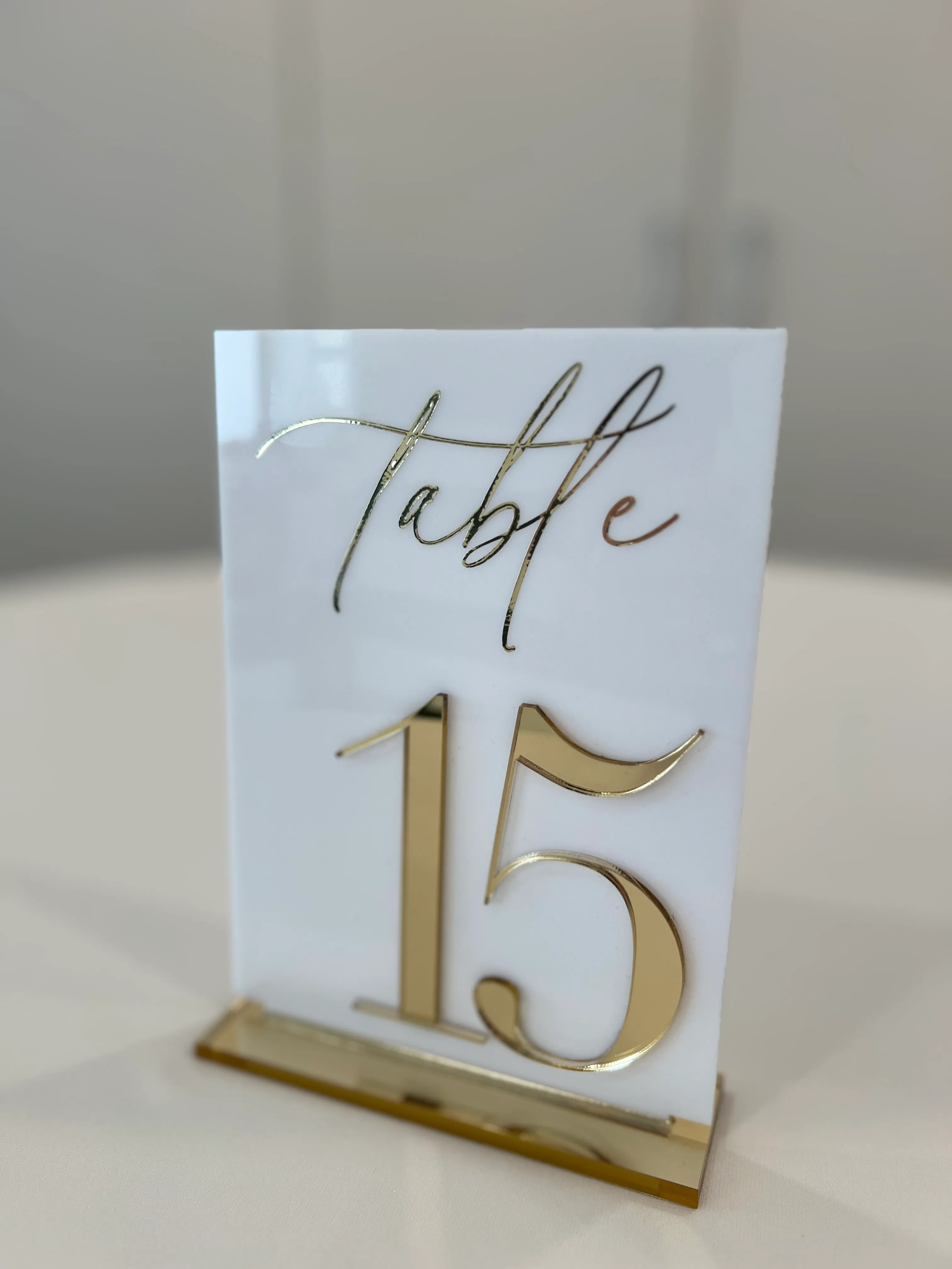 White and Gold Mirrored