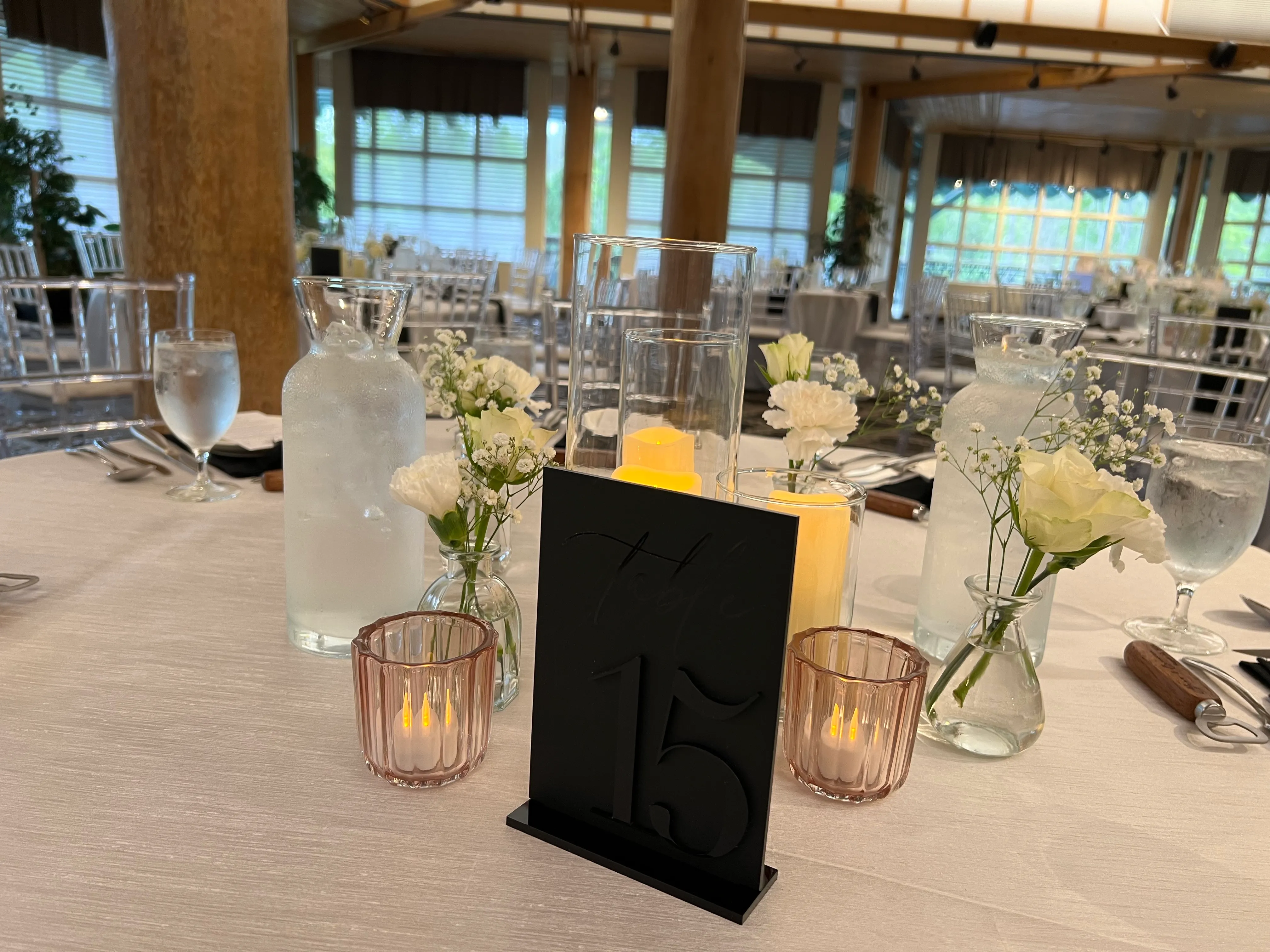 Black on Black Table Number