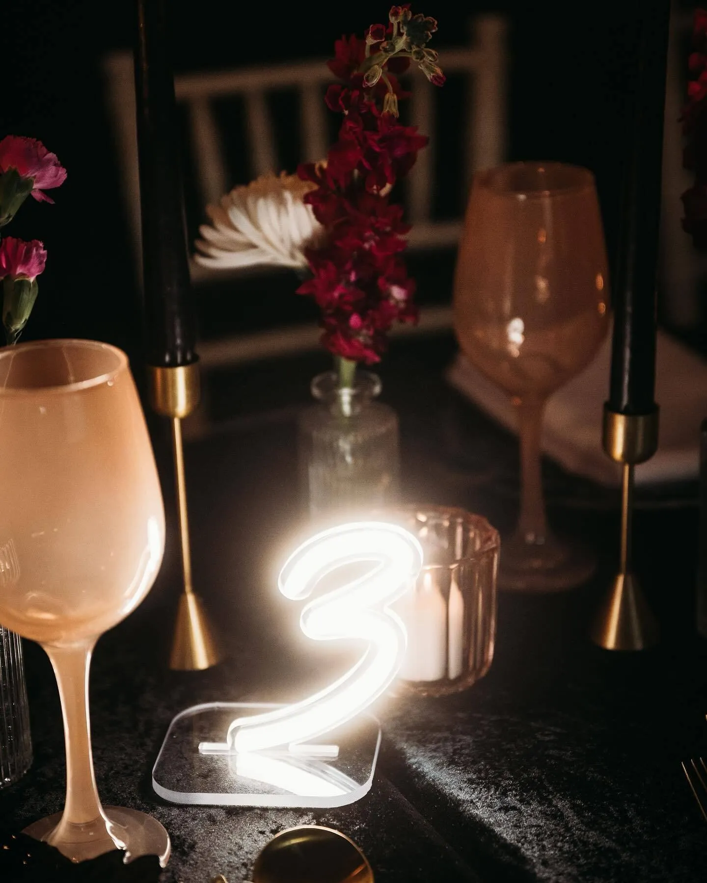 Neon Table Number