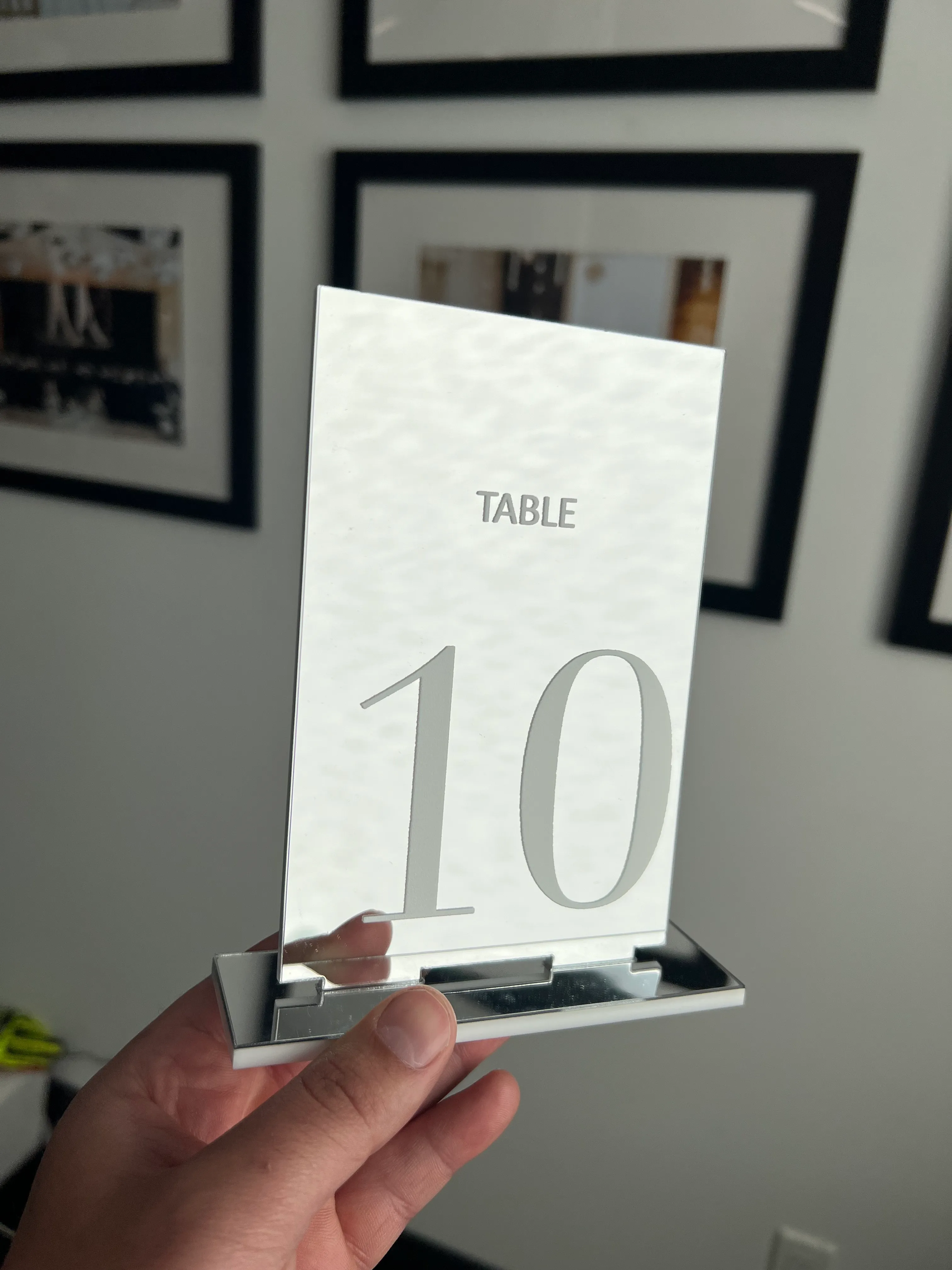Mirrored Table Number