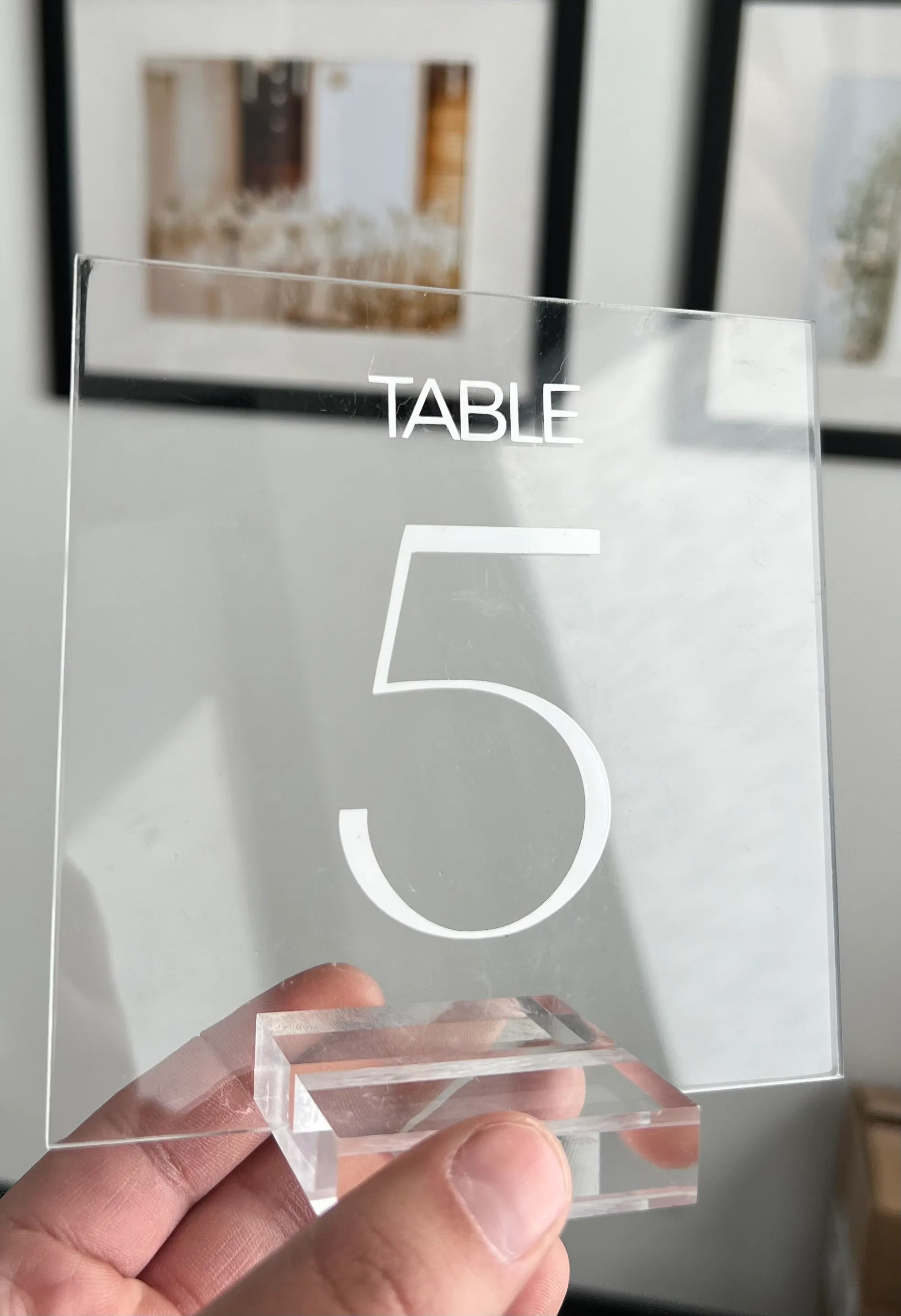 Acrylic Square Table Number
