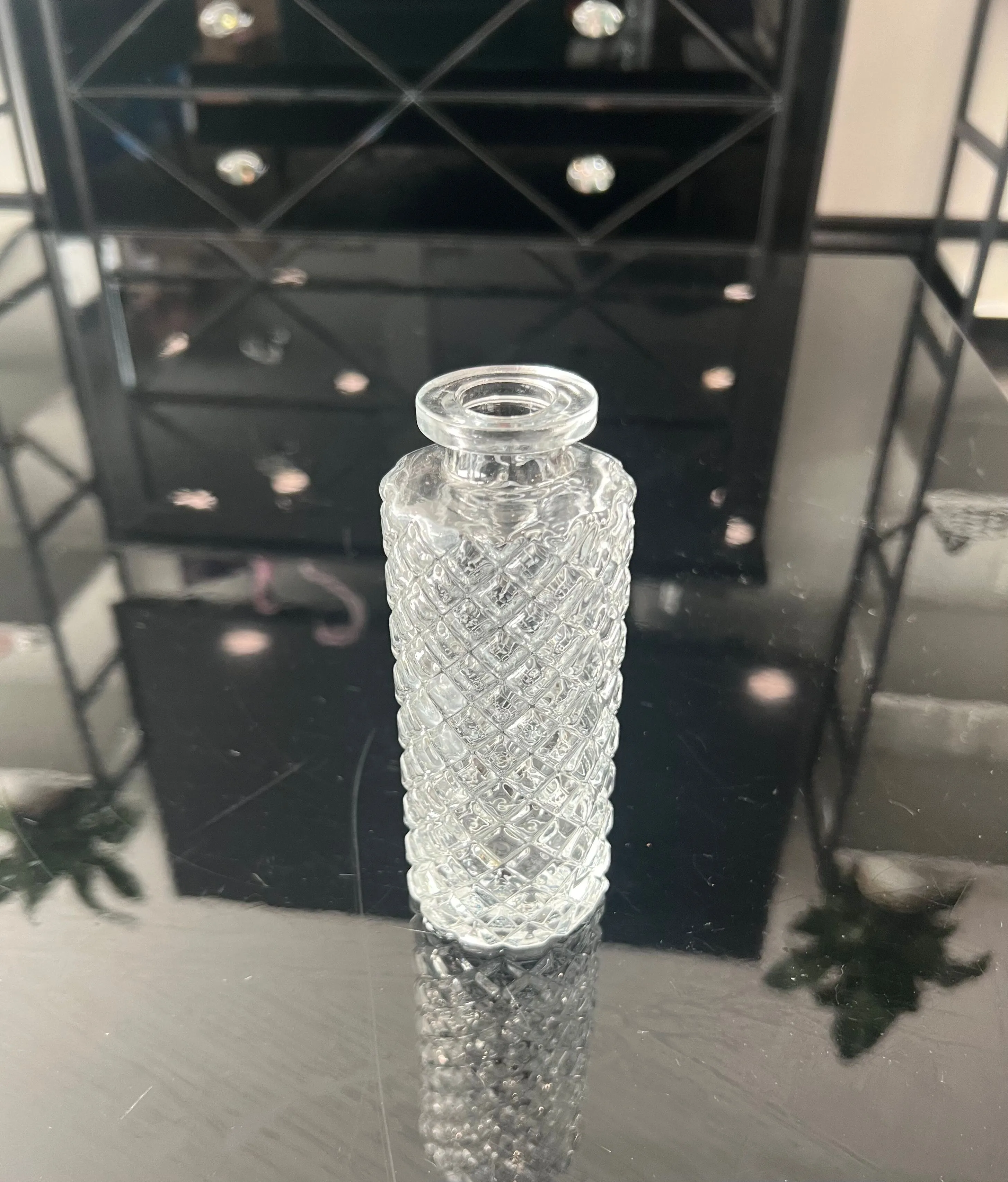 Diamond Cut Bud Vase