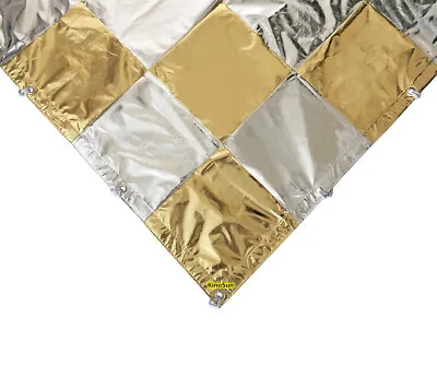 4x4 Checkerboard Silver/Gold