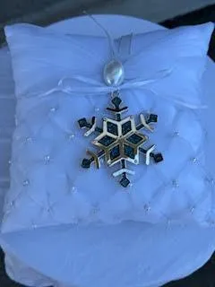 Snowflake Ring Bearer Pillow