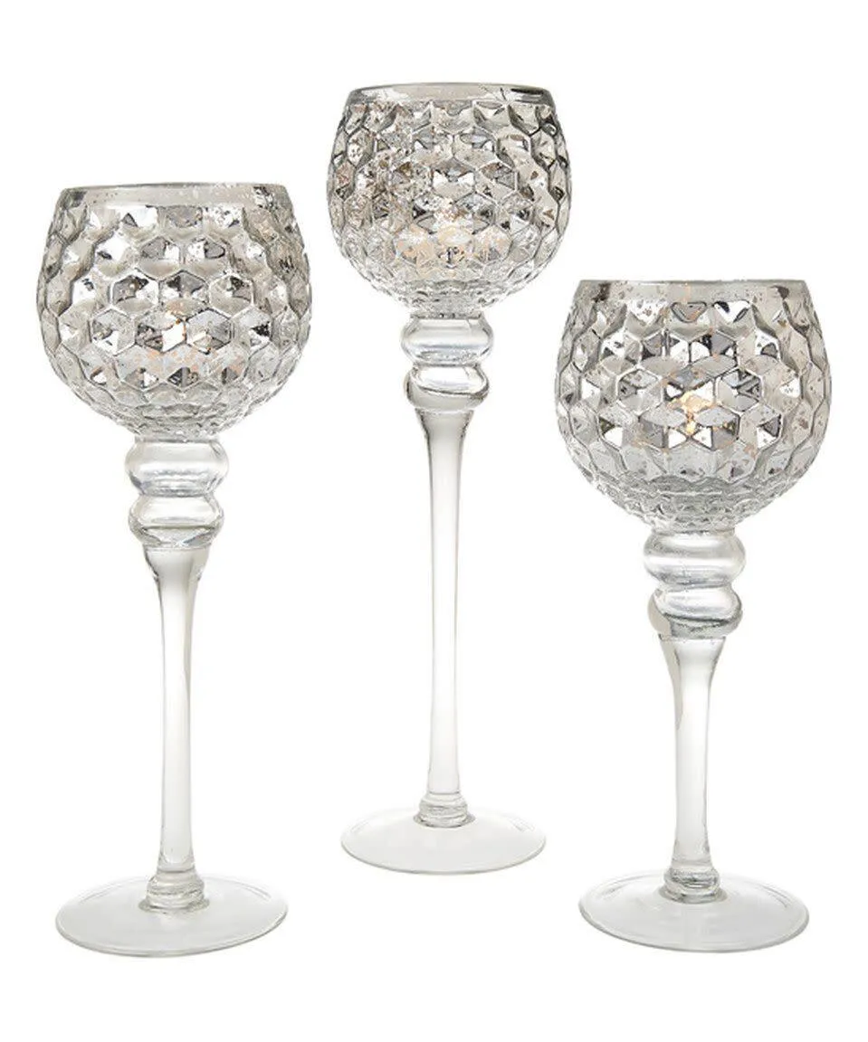 Set of 3 Hurricane Candle Holders