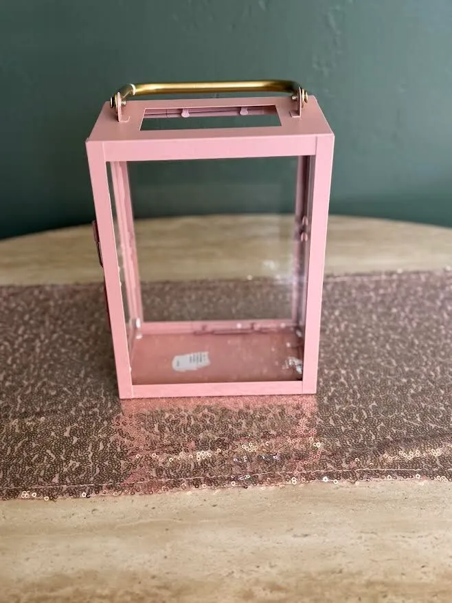 Pink Lantern SMALL ( 12 x 6 inches by 3 1/2 inches wide)