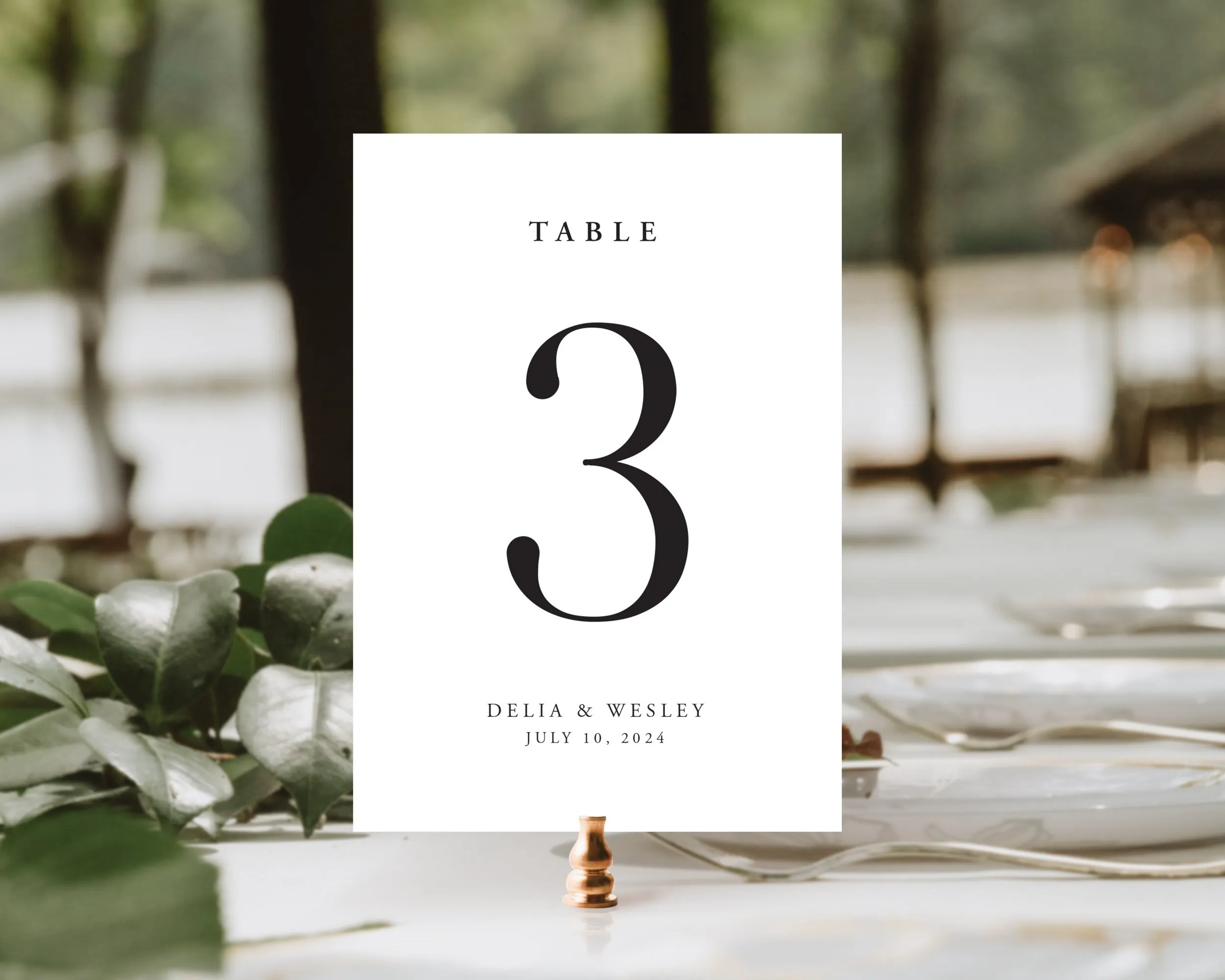 Table Numbers