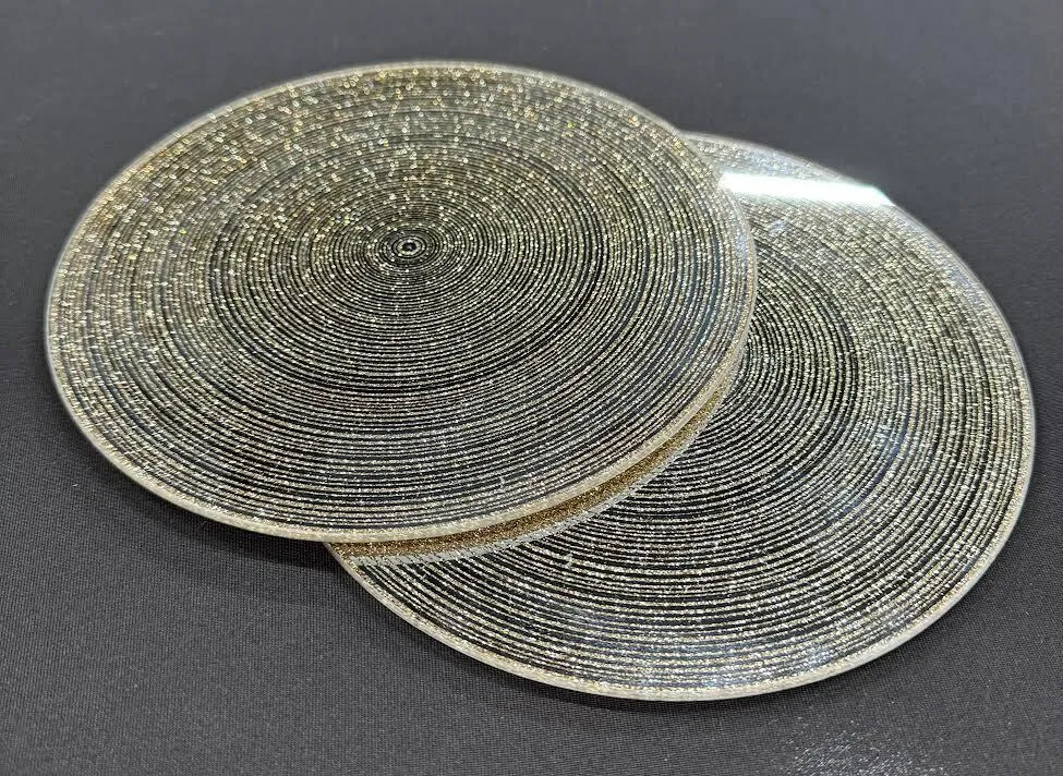 Gold Glass Charger (8 inches) 