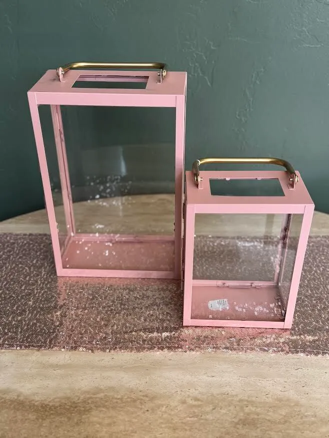 Pink Lantern LARGE (12 x 8 inches, by 4 inches wide)