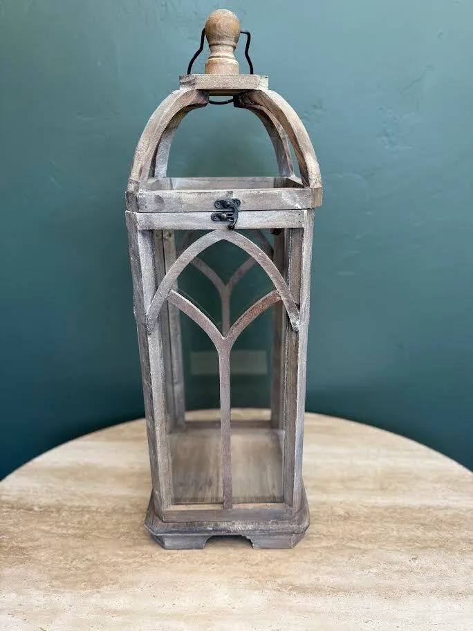 Wood Lantern Card Box  (27 inches tall, 9 1/2 inches wide)