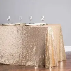 Light Gold Sequin Table Cover