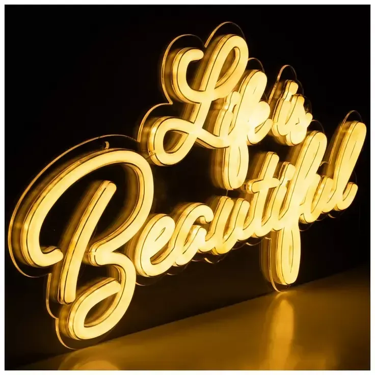 "Life is Beautiful" Neon sign