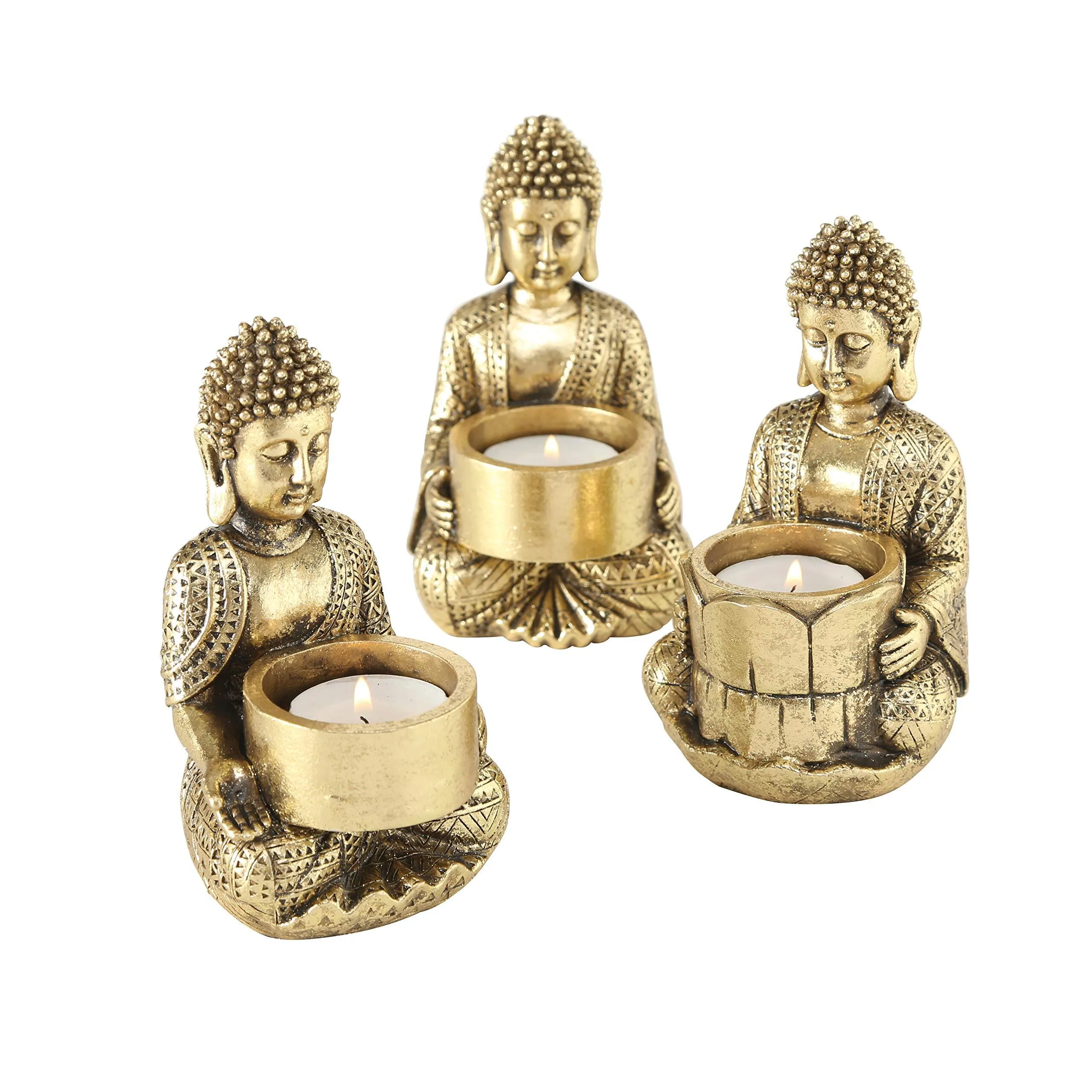 Gold Fleur De Lis Candle Holder (5 1/2 inches tall)