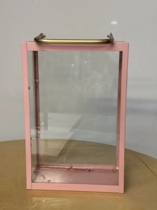 Pink Lantern with Gold Handle